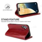 For iPhone 16 Plus Fierre Shann Cowhide Leather Flip Leather Phone Case(Red) - 3