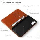 For iPhone 16 Plus Fierre Shann Cowhide Leather Flip Leather Phone Case(Brown) - 2