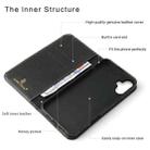 For iPhone 16 Fierre Shann Cowhide Leather Flip Leather Phone Case(Black) - 2