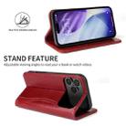 For iPhone 17 Pro Fierre Shann Cowhide Leather Flip Leather Phone Case(Red) - 3