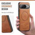 For Google Pixel 9 Pro XL Fierre Shann Cowhide Texture MagSafe Magnetic Phone Case(Brown) - 3