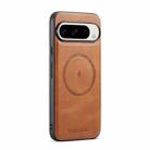 For Google Pixel 9 / 9 Pro Fierre Shann Cowhide Texture MagSafe Magnetic Phone Case(Brown) - 1