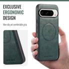 For Google Pixel 9 / 9 Pro Fierre Shann Cowhide Texture MagSafe Magnetic Phone Case(Green) - 3