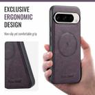 For Google Pixel 9 / 9 Pro Fierre Shann Cowhide Texture MagSafe Magnetic Phone Case(Purple) - 3