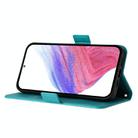 For Redmi Note 14 Pro 4G Embossed Rose RFID Anti-theft Leather Phone Case(Light Blue) - 3