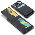 For Google Pixel 9 Pro XL Fierre Shann Crazy Horse Card Holder Back Cover PU Phone Case(Black) - 3