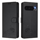 For Google Pixel 10 5G Global Cat Rat Embossed Pattern RFID Leather Phone Case with Lanyard(Black) - 2