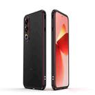 For Meizu 21 Aurora Series Lens Protector + Metal Frame Phone Case(Black Red) - 1