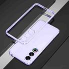 For Meizu 21 Aurora Series Lens Protector + Metal Frame Phone Case(Purple Silver) - 2