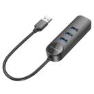 BOROFONE DH5 Multi-function 4 in 1 USB to USB 3.0 x 4 HUB Adapter, Length:0.2m(Black) - 2