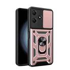 For Redmi 12 5G Sliding Camera Cover Design TPU+PC Phone Case(Rose Gold) - 1