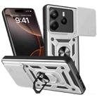 For Redmi Note 14 5G Sliding Camera Cover Design TPU+PC Phone Case(Silver) - 1
