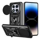 For Redmi Note 14 Pro+ 5G Sliding Camera Cover Design TPU+PC Phone Case(Black) - 1