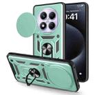 For Redmi Note 14 Pro 4G Sliding Camera Cover Design TPU+PC Phone Case(Green) - 1
