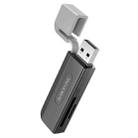 BOROFONE DH9 2 in 1 USB 2.0 to SD / TF 2.0 Card Reader(Black Grey) - 1