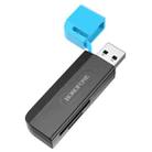 BOROFONE DH9 2 in 1 USB 2.0 to SD / TF 2.0 Card Reader(Black Grey) - 3