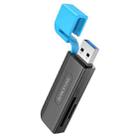 BOROFONE DH9 2 in 1 USB 3.0 to SD / TF 3.0 Card Reader(Black Blue) - 1