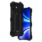 For iPhone 16 Plus R-JUST RJ-17 Shockproof Armor Hollow Metal Phone Case(Black) - 1