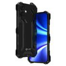 For iPhone 16 R-JUST RJ-17 Shockproof Armor Hollow Metal Phone Case(Black) - 1