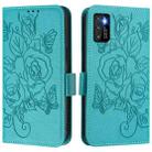 For Cubot P50 Embossed Rose RFID Anti-theft Leather Phone Case(Light Blue) - 2