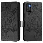 For Cubot P50 Embossed Rose RFID Anti-theft Leather Phone Case(Black) - 2