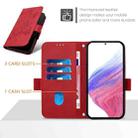 For Cubot A20 Embossed Rose RFID Anti-theft Leather Phone Case(Red) - 3