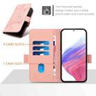 For Cubot A20 Embossed Rose RFID Anti-theft Leather Phone Case(Pink) - 3