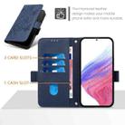 For Cubot A20 Embossed Rose RFID Anti-theft Leather Phone Case(Dark Blue) - 3