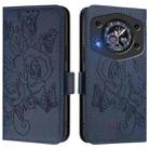 For Cubot A30 Embossed Rose RFID Anti-theft Leather Phone Case(Dark Blue) - 1
