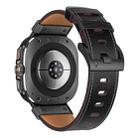 For Samsung Galaxy Watch Ultra 47mm Mecha Style Leather Watch Band(Black Napa) - 2