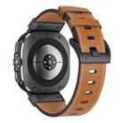 For Samsung Galaxy Watch Ultra 47mm Mecha Style Leather Watch Band(Dark Brown) - 2