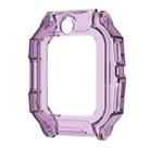 For Xiaotiancai Z6P Half Coverage Hollow TPU Watch Protective Case(Transparent Purple) - 1