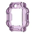 For Xiaotiancai Z7S Half Coverage Hollow TPU Watch Protective Case(Transparent Purple) - 1