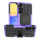 For Samsung Galaxy A16 5G Tire Texture TPU + PC Phone Case with Holder(Purple) - 1