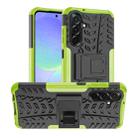 For Samsung Galaxy A36 5G Tire Texture TPU + PC Phone Case with Holder(Green) - 1