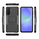 For Samsung Galaxy A36 5G Tire Texture TPU + PC Phone Case with Holder(Black) - 2
