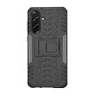 For Samsung Galaxy A36 5G Tire Texture TPU + PC Phone Case with Holder(Black) - 3