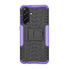 For Samsung Galaxy A36 5G Tire Texture TPU + PC Phone Case with Holder(Purple) - 3