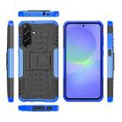 For Samsung Galaxy A36 5G Tire Texture TPU + PC Phone Case with Holder(Blue) - 2