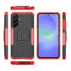 For Samsung Galaxy A36 5G Tire Texture TPU + PC Phone Case with Holder(Red) - 2