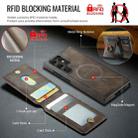 For Samsung Galaxy S24 Ultra 5G DG.MING K1 MagSafe Detachable Wallet RFID Back Cover Phone Case(Coffee) - 3