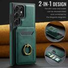 For Samsung Galaxy S24 Ultra 5G DG.MING K1 MagSafe Detachable Wallet RFID Back Cover Phone Case(Green) - 2