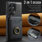 For Samsung Galaxy S23 Ultra 5G DG.MING K1 MagSafe Detachable Wallet RFID Back Cover Phone Case(Black) - 2