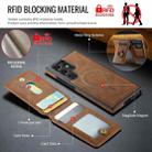 For Samsung Galaxy S23 Ultra 5G DG.MING K1 MagSafe Detachable Wallet RFID Back Cover Phone Case(Brown) - 3