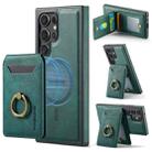 For Samsung Galaxy S23 Ultra 5G DG.MING K1 MagSafe Detachable Wallet RFID Back Cover Phone Case(Green) - 1