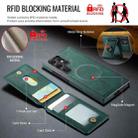 For Samsung Galaxy S23 Ultra 5G DG.MING K1 MagSafe Detachable Wallet RFID Back Cover Phone Case(Green) - 3