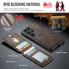 For Samsung Galaxy S25 Ultra 5G DG.MING K1 MagSafe Detachable Wallet RFID Back Cover Phone Case(Coffee) - 3