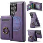 For Samsung Galaxy S25 Ultra 5G DG.MING K1 MagSafe Detachable Wallet RFID Back Cover Phone Case(Purple) - 1