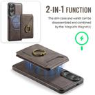 For Samsung Galaxy S25 Edge 5G DG.MING K1 MagSafe Detachable Wallet RFID Back Cover Phone Case(Coffee) - 3