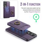 For Samsung Galaxy S25 Edge 5G DG.MING K1 MagSafe Detachable Wallet RFID Back Cover Phone Case(Purple) - 3